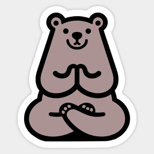 Yoga Bear Sticker